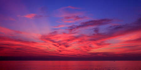 Beautiful sunrise above the sea, Thailand