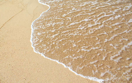 Sand beach and wave