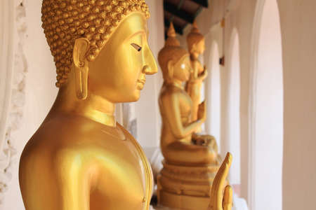 Buddha statue at Phra Prathom Jedi, Thailandの写真素材