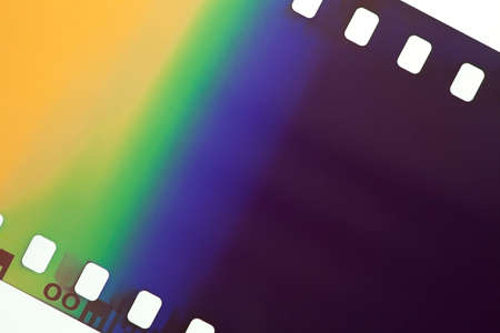 Closeup of color filmの写真素材