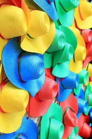 Colorful hats backgroundの写真素材