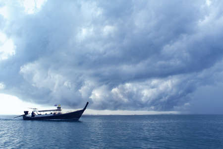 Storm over the ocean, Thailandの写真素材
