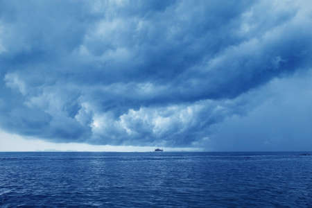 Storm over the ocean, Thailandの写真素材