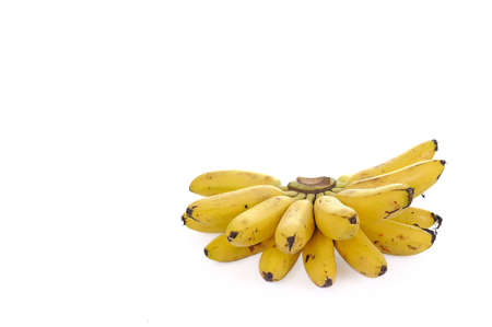banana isolated on white backgroundの写真素材