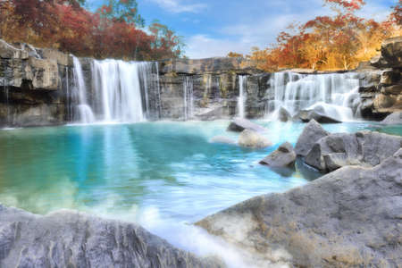 beautiful water fall in thailand