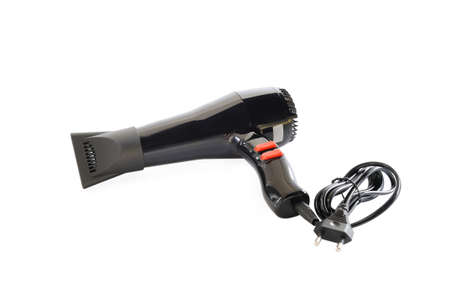 hair dryer isolated on white backgroundの写真素材