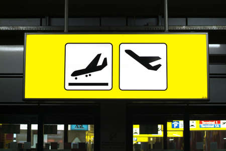 board at the airportの写真素材