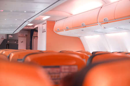 airplane cabine orangeの写真素材
