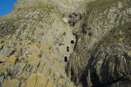 of cliff with blue skyの写真素材