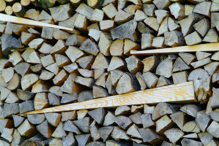 on top of one another bedded stack of wood