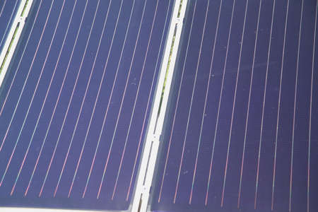 the details of a black a solar panel