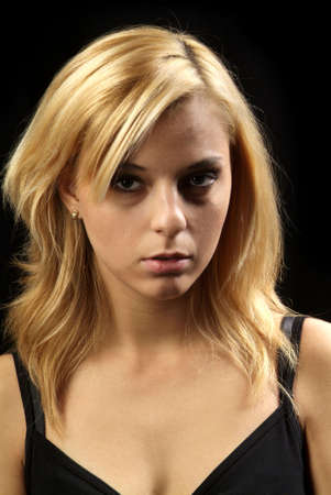portrait of a pretty woman with blond hair