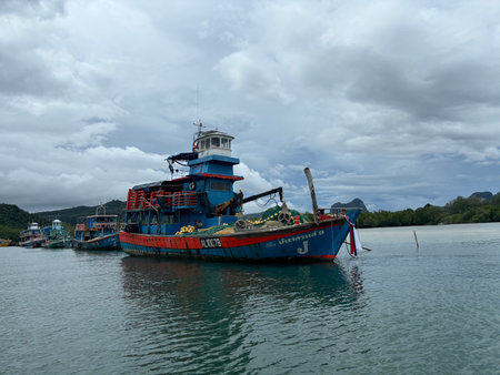 Fishing boat in the sea.
