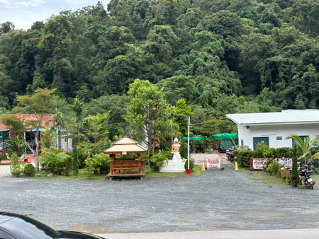 View of the road in Korat, Thailandの写真素材