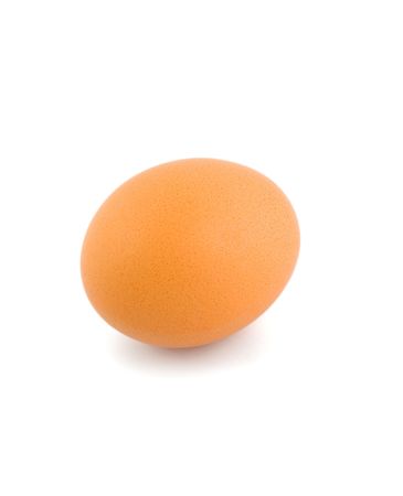 egg chicken isolated on white backgroundの写真素材