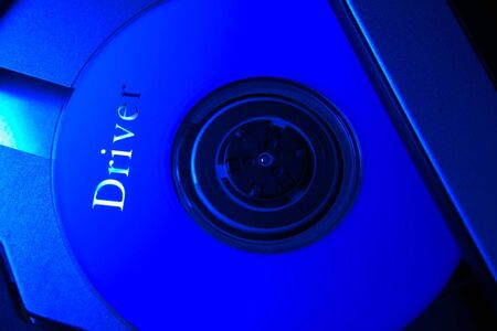 Laptop with a Data disk CDの写真素材