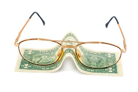 spectacles dollar success pensionの写真素材