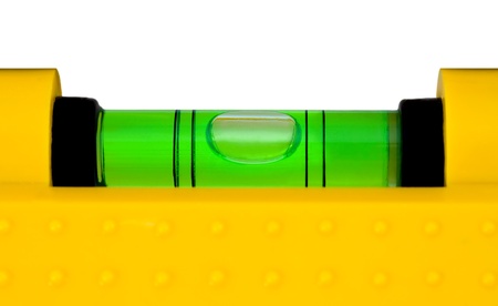 construction level isolated on white backgroundの写真素材