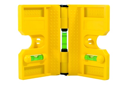 Spirit level for tube front view isolated on white background