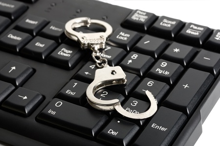 crime computer technology isolatedの写真素材