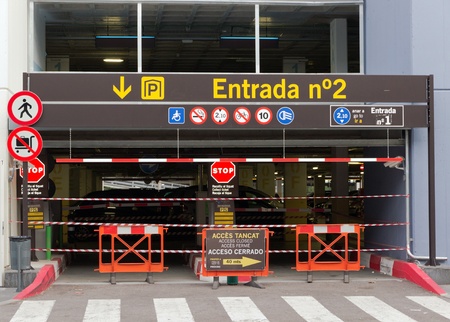underground garage street in Barcelona  Spain