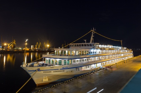 ODESSA, Ukraine - August 18  Cruise ship MIKHAIL LOMONOSOV came into the port of Odessa, Ukraine on August 18, 2013  Odessa is the biggest cruise port of Ukraine  のeditorial素材