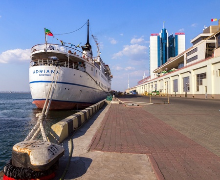 ODESSA, Ukraine - August 23: Cruise ship ADRIANA came into the port of Odessa, Ukraine on August 23, 2013. Odessa is the biggest cruise port of Ukraine. のeditorial素材