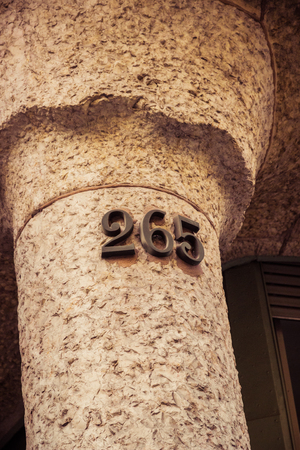 BARCELONA, SPAIN - AUGUST 24: Modernism style architecture. Casa Mila aka La Pedrera (Catalan for 'The Quarry') on August 24 2012. This house was built during 1906 - 1910.のeditorial素材