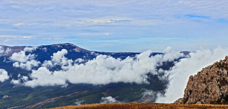 Rocky mountain scenery, Demerdji in the Crimea. Ukraineの写真素材
