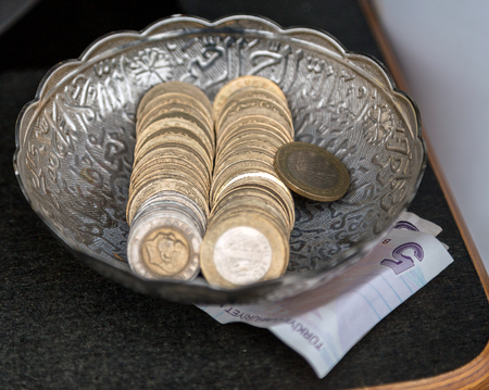 Turkish paper money and coins