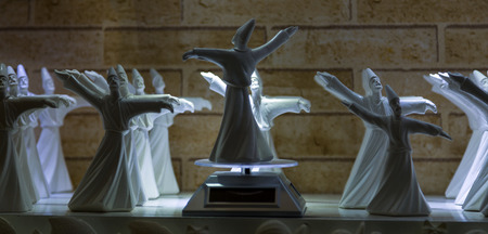 souvenirs dancer figures of dervishes, Turkeyの写真素材