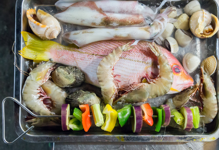 raw seafood background eat Restaurant