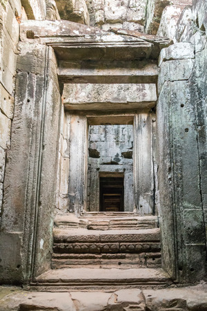 Bayon Temple Angkor Thom, Cambodia. Ancient Khmer architecture.の写真素材