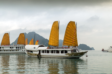 tour Ha Long Bay, Vietnam. Unesco World Most popular place.のeditorial素材