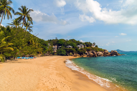 Tropical rock beach and sea summer nature landscapeのeditorial素材
