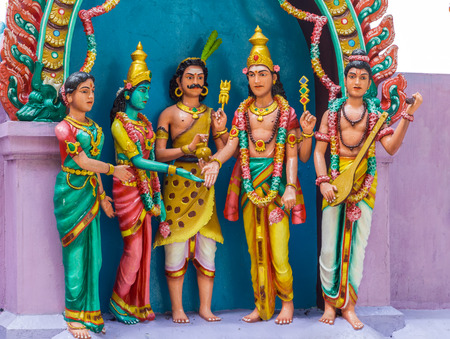 statue of Hindu God in Batu caves Indian Temple, Kuala Lumpur, Malaysiaの写真素材