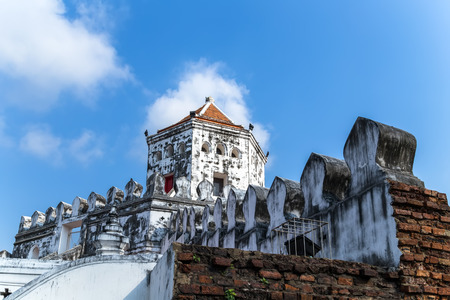 tower Phra Sumen Fort and Mahakan Fort in Bangkok, Thailandのeditorial素材