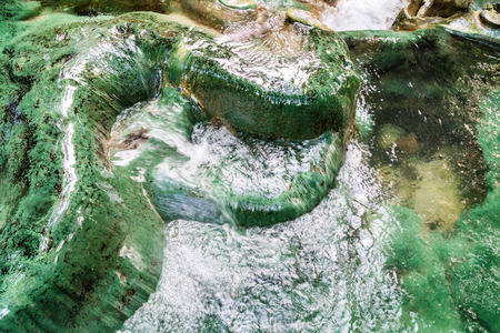 Waterfal Hot Spring falls in the south of Krabi province in Klong Thomの写真素材