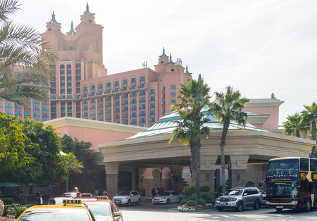 DUBAI, UAE - JANUARY 26: Architecture of Dubai landmarks Atlantis the Palm is a luxury 5 star hotel in Dubai, UAE circa January 2016のeditorial素材