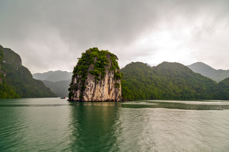 Ha Long bay islands Halong mountains in South China Sea, Vietnam.の写真素材