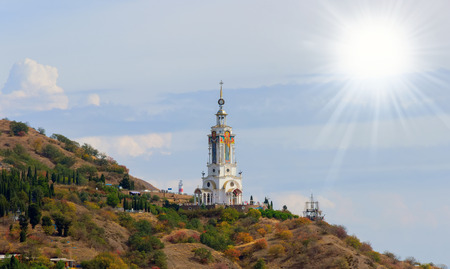 St. Nicholas Temple-lighthouse Crimea Memorial to victims on the waters