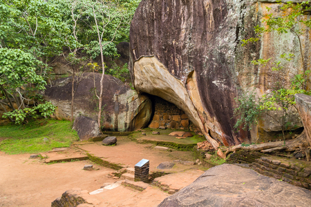 Landscape of ruin Royal Gardens and Pools, Lion Rock Sigiriya, Attractions, Historical Places in Sri Lankaのeditorial素材