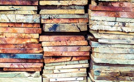 stacked logs long board wooden planks texture wood background wood board hardwoodの写真素材