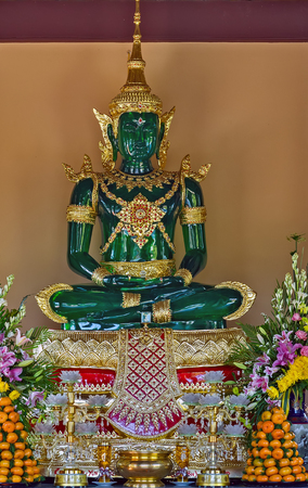 The most famous Statue Emerald Buddha. Bodhi day is a Buddhist holiday that commemorates the day that the Buddha achieved enlightenment.のeditorial素材