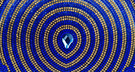 Gold jewelry diamond bracelet pearl background. display in gold market famous "Golden souk" in Dubai UAE. jewellery ornaments shopの写真素材