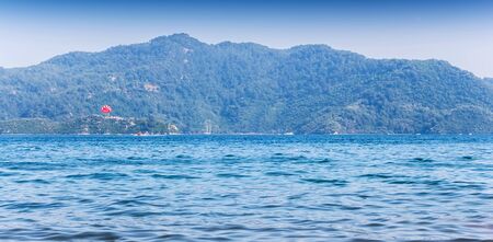 Adventures and travel concept. Scenic landscape Seascape island in Greeceの写真素材