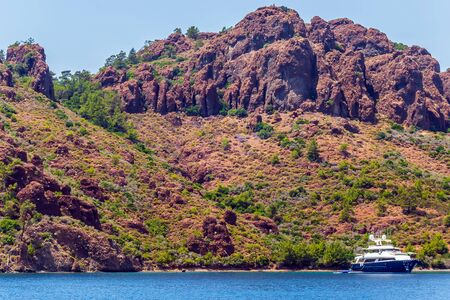 The Ionian Sea the island mountain nature landscape sea beach backgroundの写真素材
