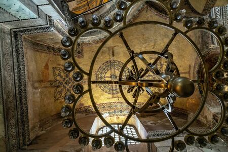 ISTANBUL, TURKEY - 1 MAY, 2014: Interior Famous Hagia Sophia in Turkish, is a former Byzantine church and former Ottoman mosque in Istanbul.のeditorial素材