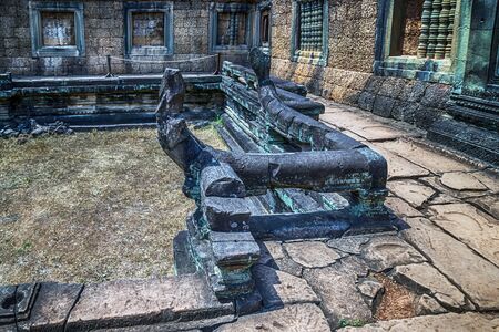 Banteay Srei or Banteay Srey is a 10th-century Cambodian Hinduism temple dedicated to the Hindu god Shiva. Located in the area of Angkor, Country Cambodiaの写真素材
