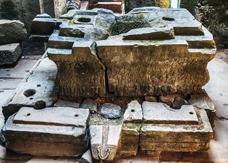 Shiva Lingam Stone. Linga-yoni. Banteay Srei Banteay Srey Siem Reap, Cambodia Ancient Khmer...
